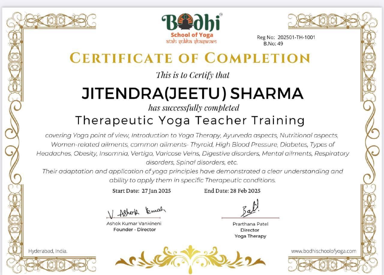 Jeetu Sharma certification