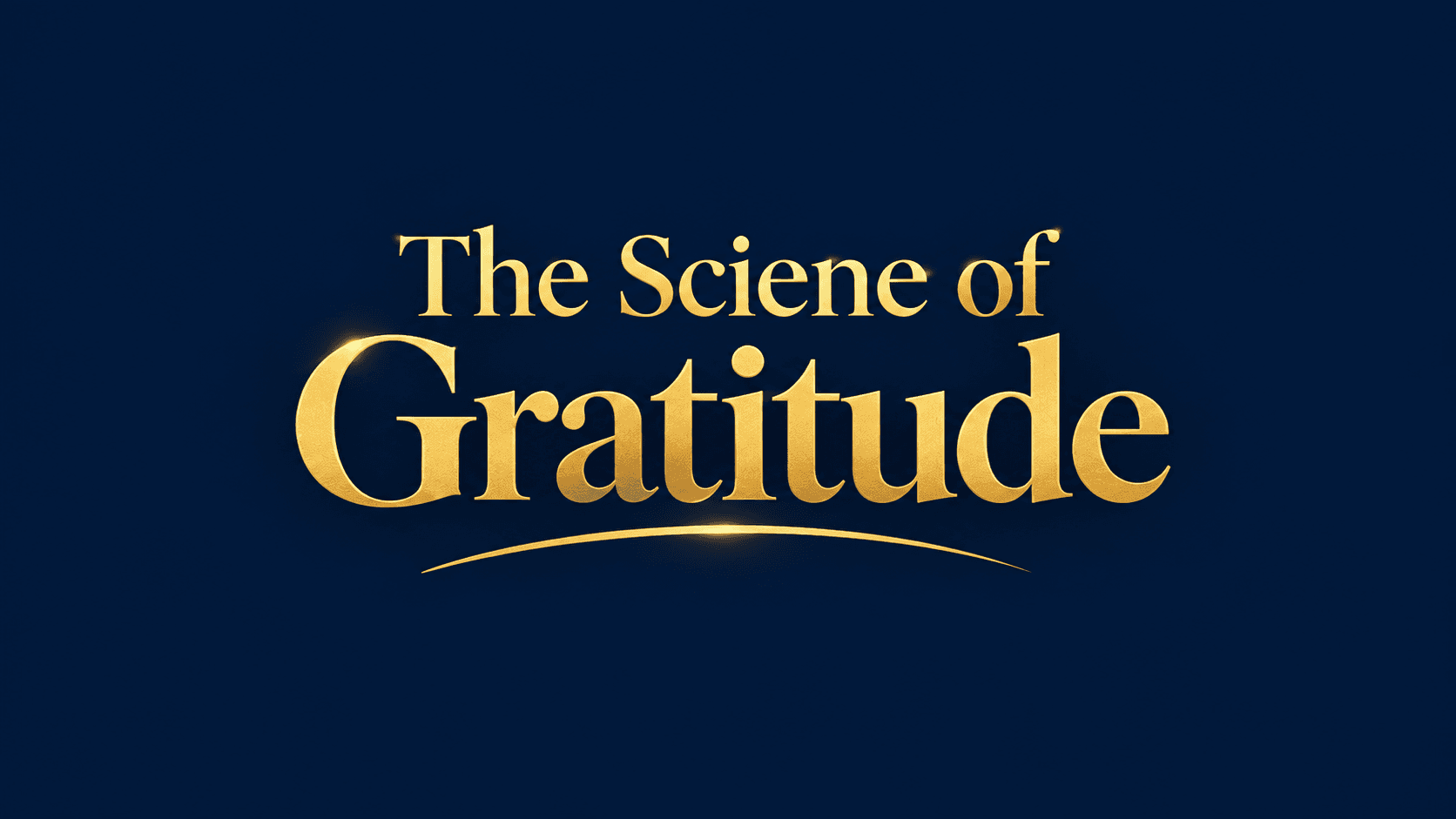 The Science of Gratitude workshop